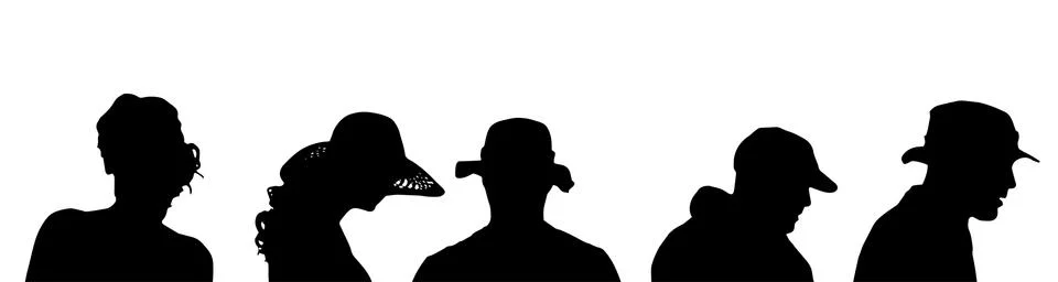 Vector silhouette of a people. Stock Illustration