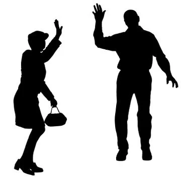 Vector silhouette of a people. Stock Illustration