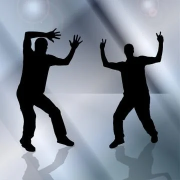 Vector silhouette of people. Stock Illustration