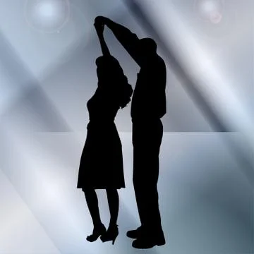 Vector silhouette of people. Stock Illustration