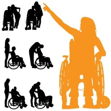 Vector silhouette of a people. Stock Illustration
