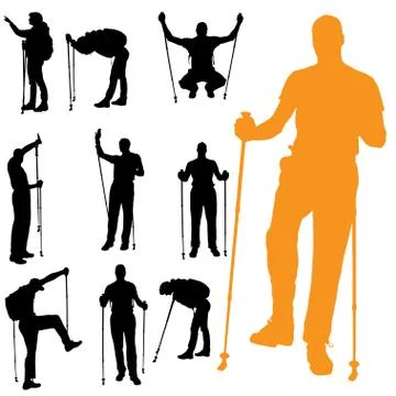 Vector silhouette of people. Stock Illustration