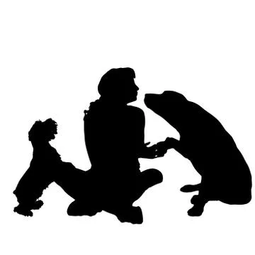 Vector silhouette of people. Stock Illustration