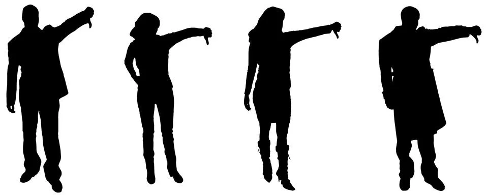 Vector silhouette of people. Stock Illustration