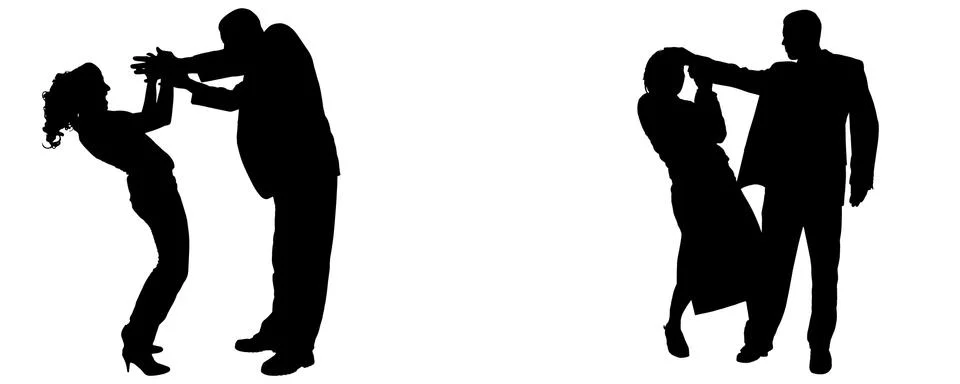 Vector silhouette of people. Stock Illustration