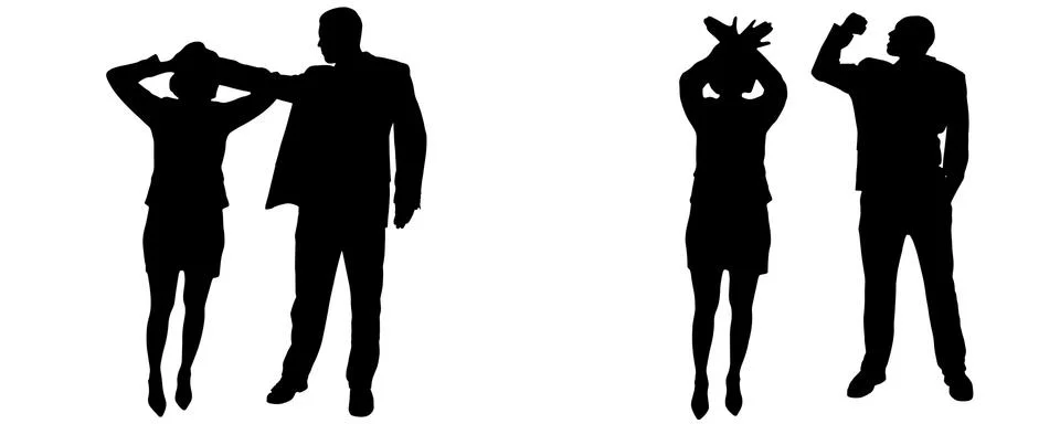 Vector silhouette of people. Stock Illustration