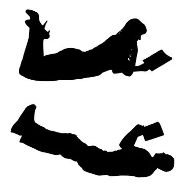 Vector silhouette of people. Stock Illustration