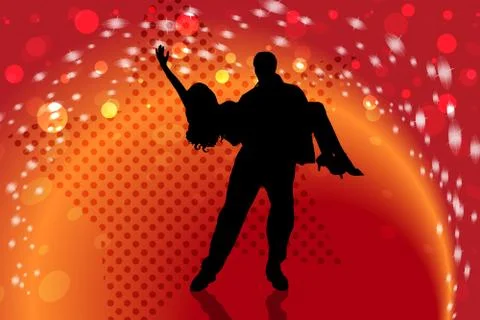 Vector silhouette of people. Stock Illustration