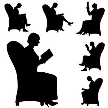 Vector silhouette of people. Stock Illustration