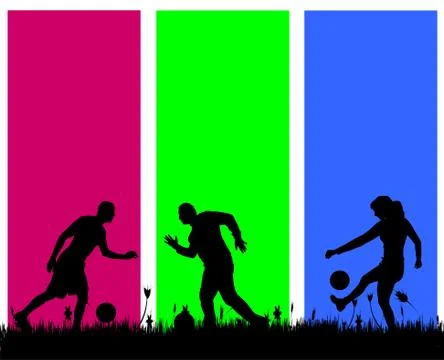 Vector silhouette of people. Stock Illustration