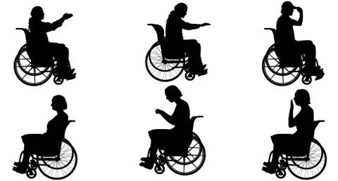 Vector silhouette of people. Illustrazione stock