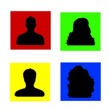 Vector silhouette of people. Illustrazione stock