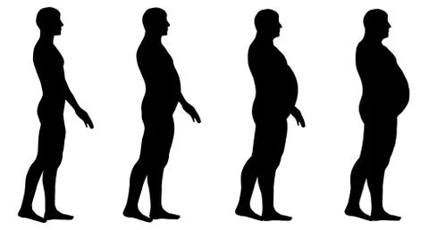 Vector silhouette of people. Stock Illustration