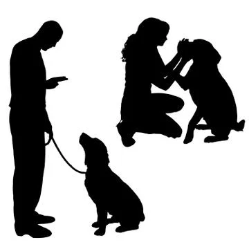 Vector silhouette of poeple. Stock Illustration