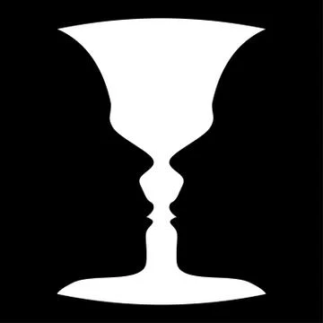 Vector silhouette profile face Stock Illustration