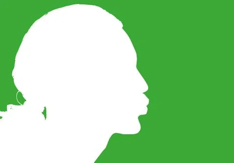 Vector silhouette profile. Stock Illustration