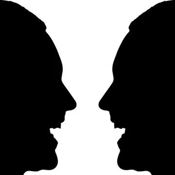 Vector silhouette profile. Stock Illustration