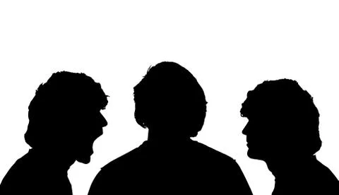 Vector silhouette profile. Stock Illustration