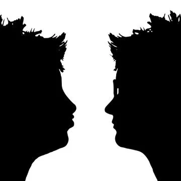 Vector silhouette profile of a woman's face. Stock Illustration
