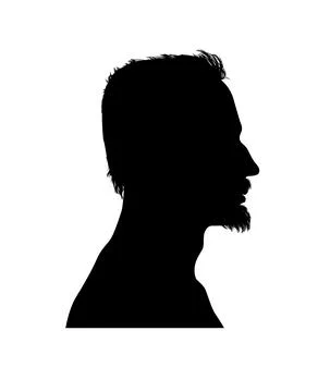 Vector silhouette set of face profile of different people Stock Illustration