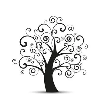 Vector silhouette tree Stock Illustration