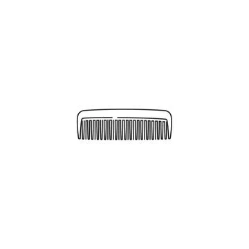 Vector silhouette of a wide tooth comb Stock Illustration