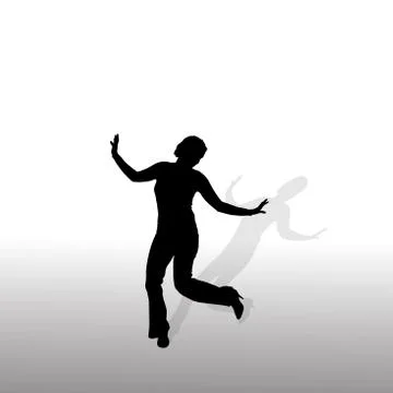 Vector silhouette of a woman. Stock Illustration