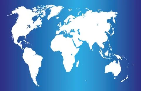 Vector silhouette of the world map Illustrazione stock