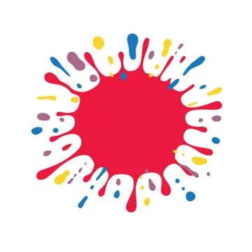 Vector silhouettes of colored blots Stock Illustration