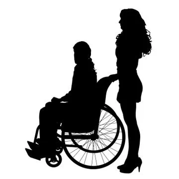Vector silhouettes of couple. Stock Illustration