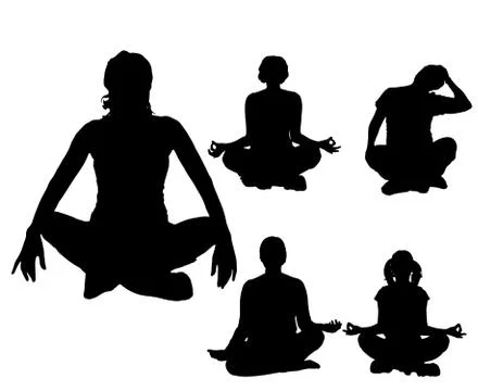 Vector silhouettes of different women. Illustrazione stock