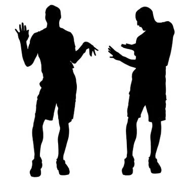 Vector silhouettes of gay. Stock Illustration