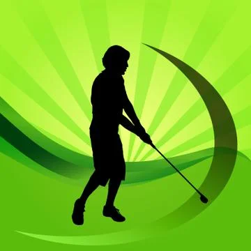 Vector silhouettes of golf. Stock Illustration