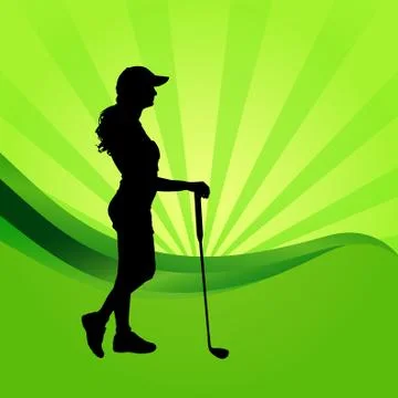 Vector silhouettes of golf. Stock Illustration