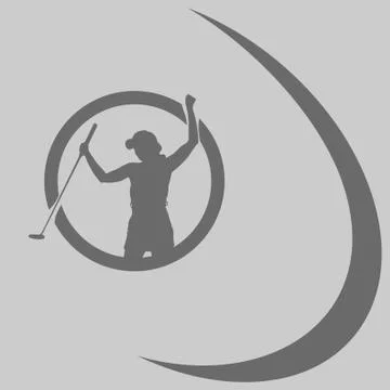 Vector silhouettes of golf. Stock Illustration