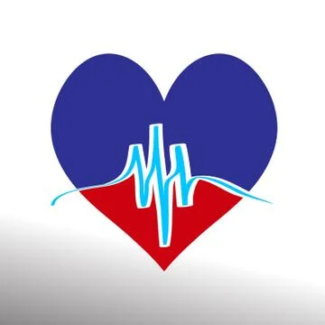 Vector silhouettes of hearts. Stock Illustration