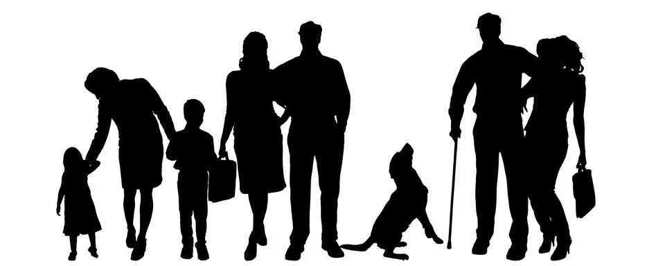 Vector silhouettes. Stock Illustration