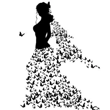 Vector silhouettes. Stock Illustration