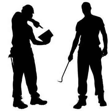 Vector silhouettes man. Stock Illustration