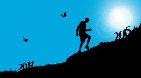 Vector silhouettes of man. Stock Illustration