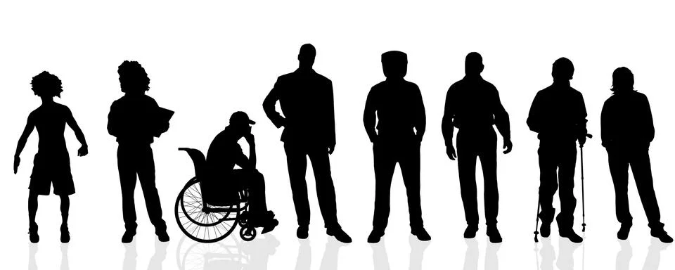 Vector silhouettes of man. Stock Illustration