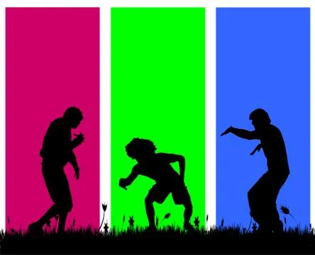 Vector silhouettes of men. Stock Illustration