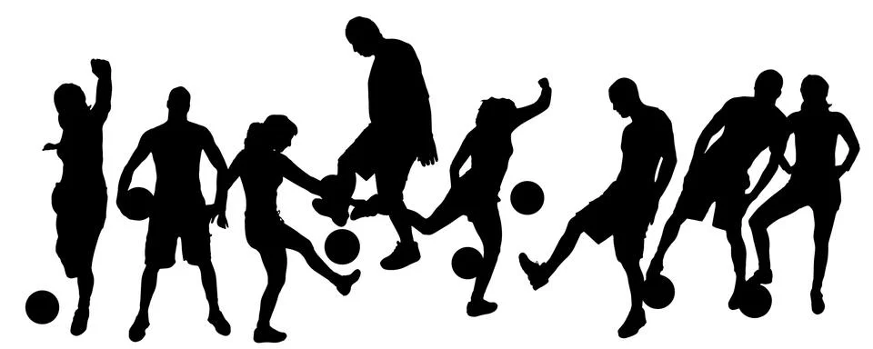 Vector silhouettes of people. Stock Illustration