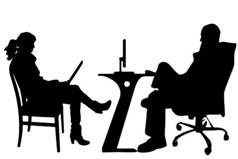 Vector silhouettes of people. Stock Illustration