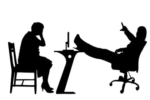 Vector silhouettes of people. Illustrazione stock