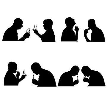 Vector silhouettes people. Stock Illustration