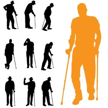 Vector silhouettes of people Stock Illustration