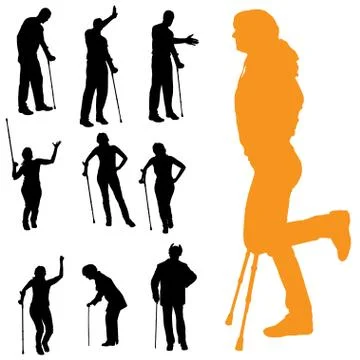 Vector silhouettes of people Stock Illustration