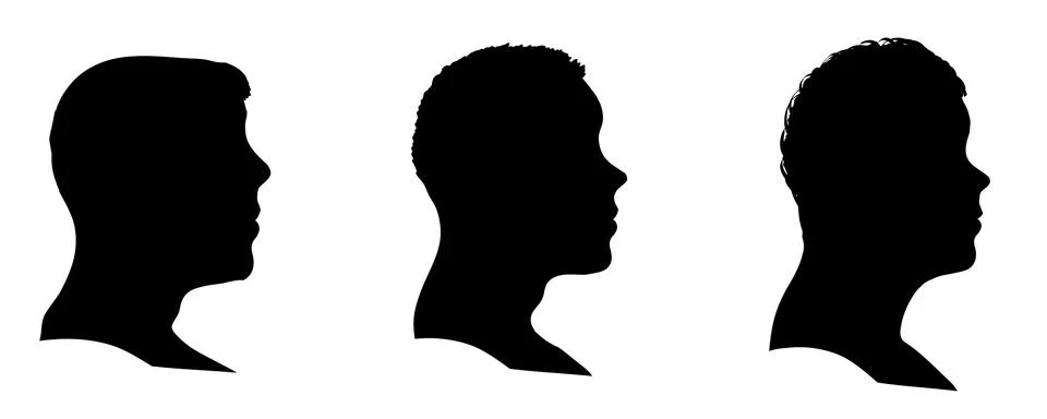 Vector silhouettes people. Stock Illustration
