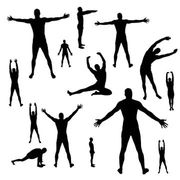 Vector silhouettes of people. Stock Illustration